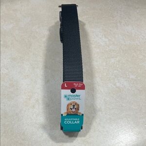 Master Paws Black Adjustable Dog Collar